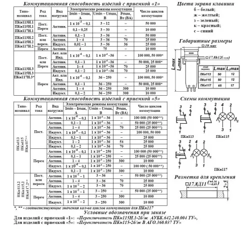 ПКН115-3б/зВ переключатель фото 4