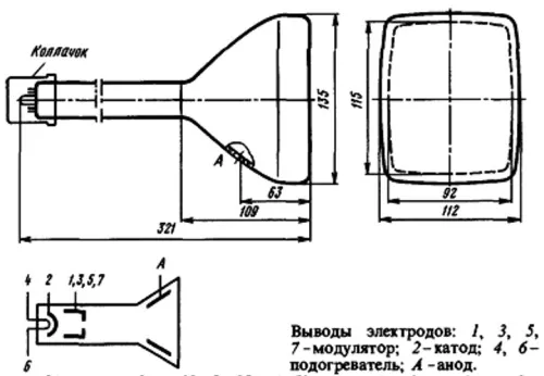 16ЛМ2Н трубка электронно-лучевая фото 2