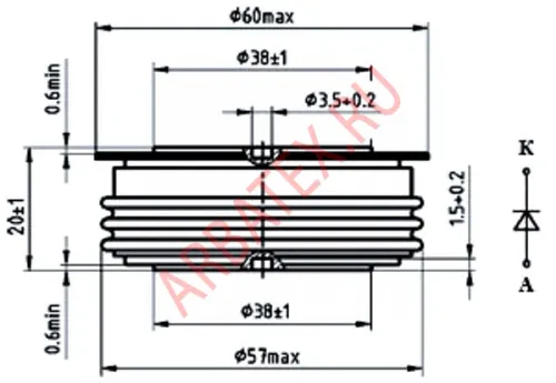 ДЧ343-500-14 диод фото 2