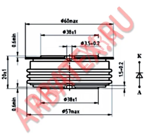 ДЧ343-500-20 диод фото 3 ДЧ343-500-20 диод фото 3