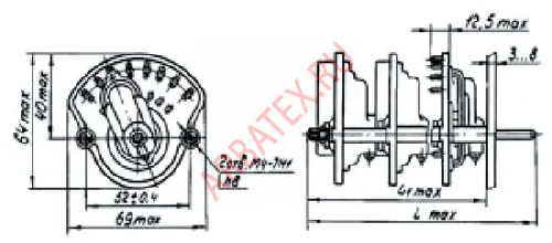 ПЩ-8П2Н1 переключатель щеточный фото 2 ПЩ-8П2Н1 переключатель щеточный фото 2